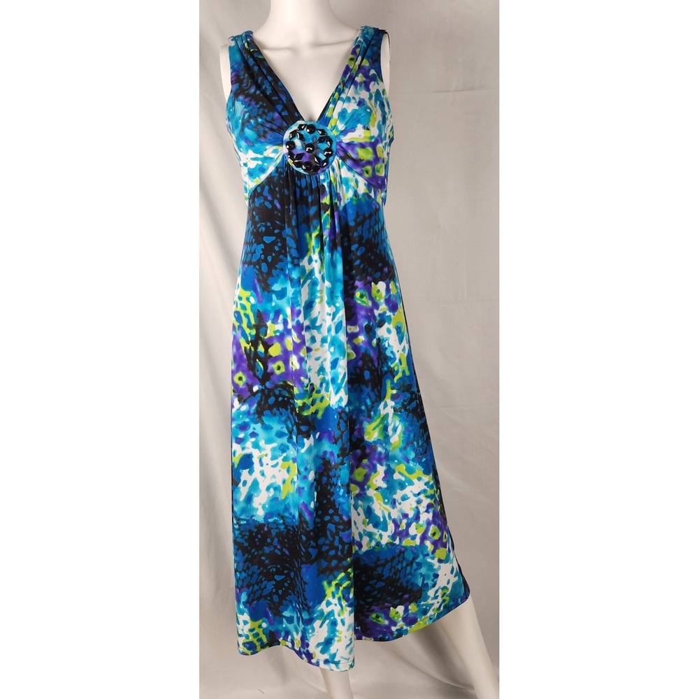 Emma & Michele Watercolor Tie Dye Y2K/2000s/Indie Medallion Sun Dress M